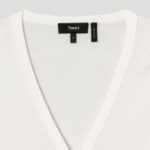 Theory Women Regal Wool Slim Crop Cardigan - New Ivory