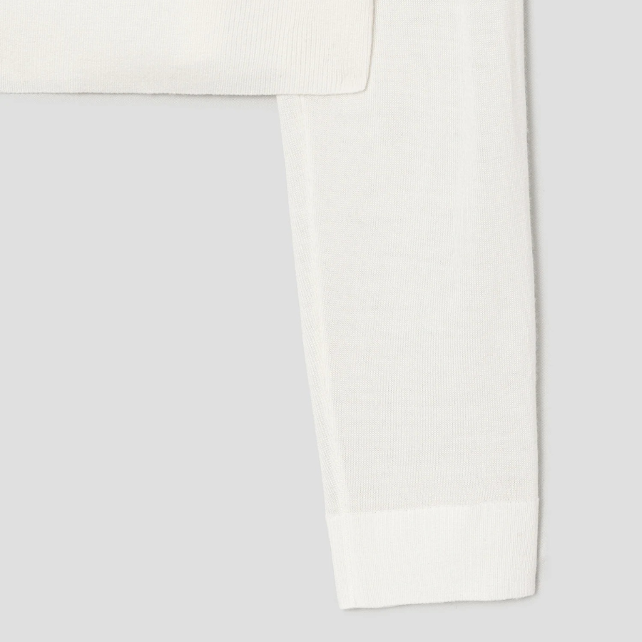 Theory Women Regal Wool Slim Crop Cardigan - New Ivory