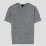 Theory Women Regal Wool Basic Tee - Cool Heather Grey