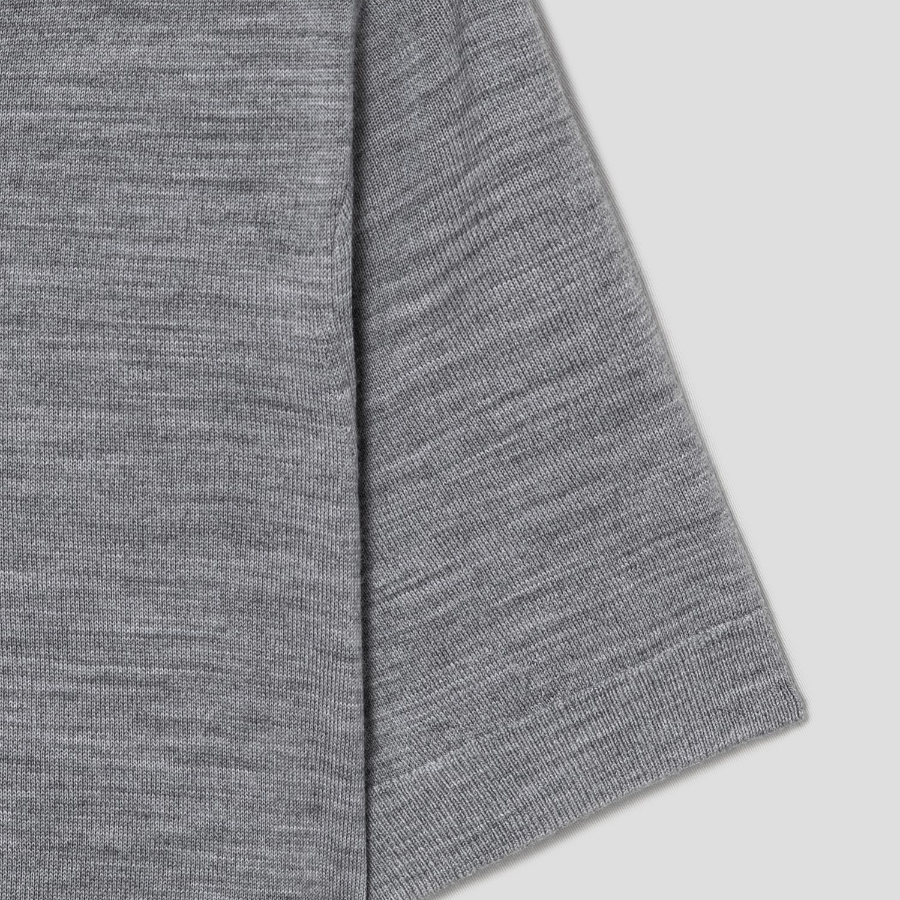 Theory Women Regal Wool Basic Tee - Cool Heather Grey