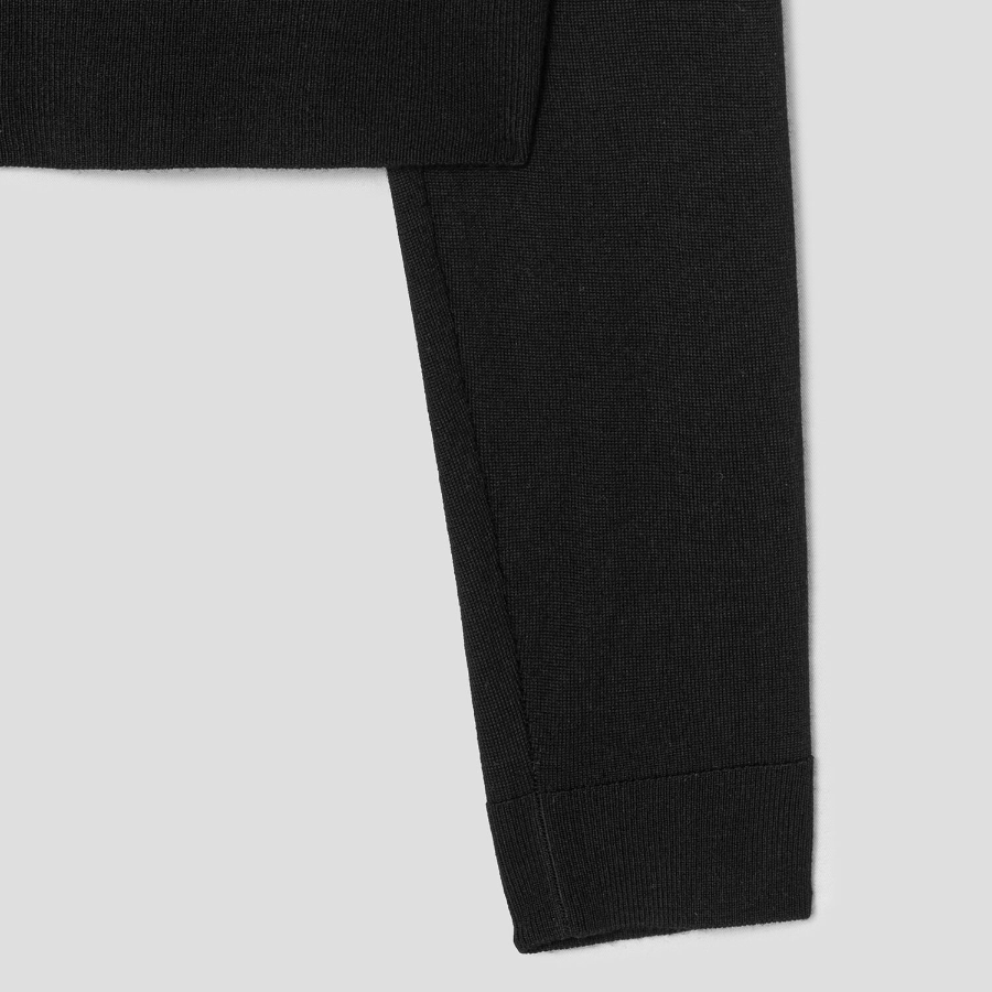 Theory Women Regal Wool Slim Crop Cardigan - Black