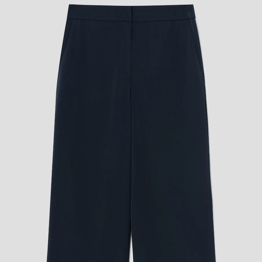 KUHO Crop Wide Fit Pants - Navy