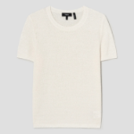 Theory Women Silk Boucle T-Shirt - Ivory