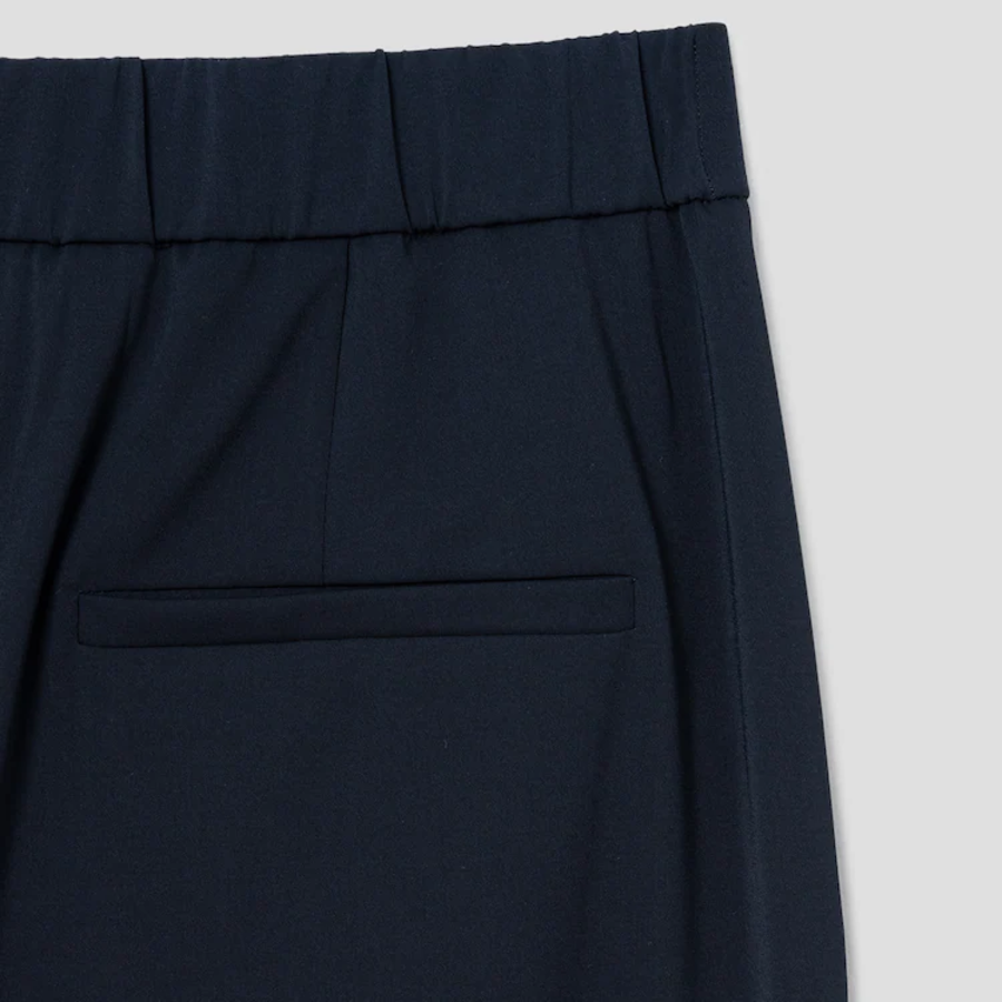 KUHO Crop Wide Fit Pants - Navy