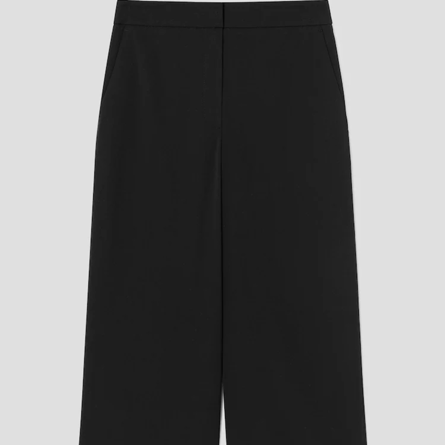 KUHO Crop Wide Fit Pants - Black