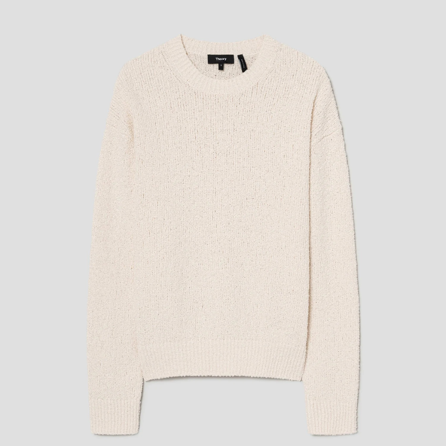 Theory Women Terry Boucle Boucle Sweatshirt - Ivory