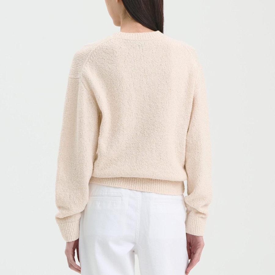Theory Women Terry Boucle Boucle Sweatshirt - Ivory