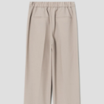 KUHO Wool Blend Belted Wide Fit Pants - Beige