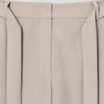 KUHO Wool Blend Belted Wide Fit Pants - Beige