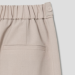 KUHO Wool Blend Belted Wide Fit Pants - Beige