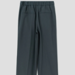 KUHO Wool Blend Belted Wide Fit Pants - Green