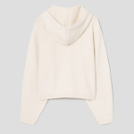 Theory Women Rounded Cotton Zip Up Hoodie Cardigan - Beige