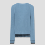 Theory Women Regal Wool Tipped Cardigan - Stone Blue/Black