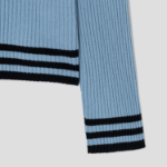 Theory Women Regal Wool Tipped Cardigan - Stone Blue/Black