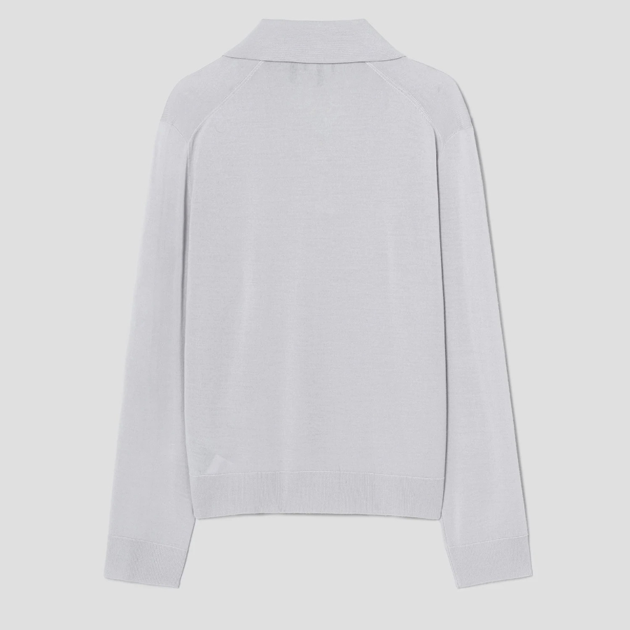 Theory Women Regal Wool Boy Polo - Fog