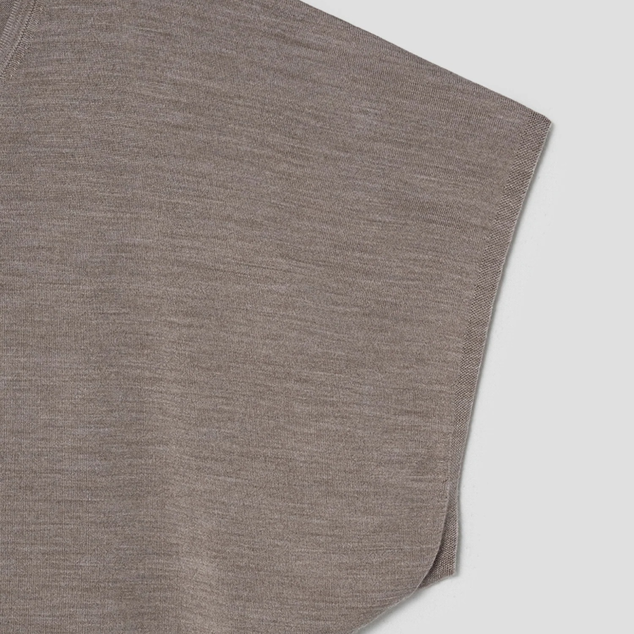 Theory Women Regal Wool Bat Wing Top - Light Cinder