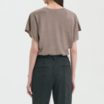 Theory Women Regal Wool Bat Wing Top - Light Cinder