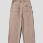 KUHO Denim Carpenter Wide Pants - Beige