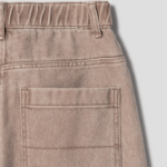 KUHO Denim Carpenter Wide Pants - Beige