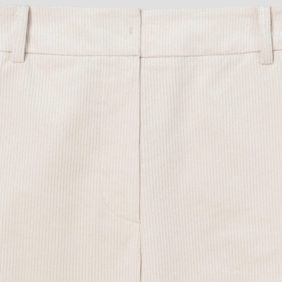 KUHO Corduroy Wide Pants - Ivory