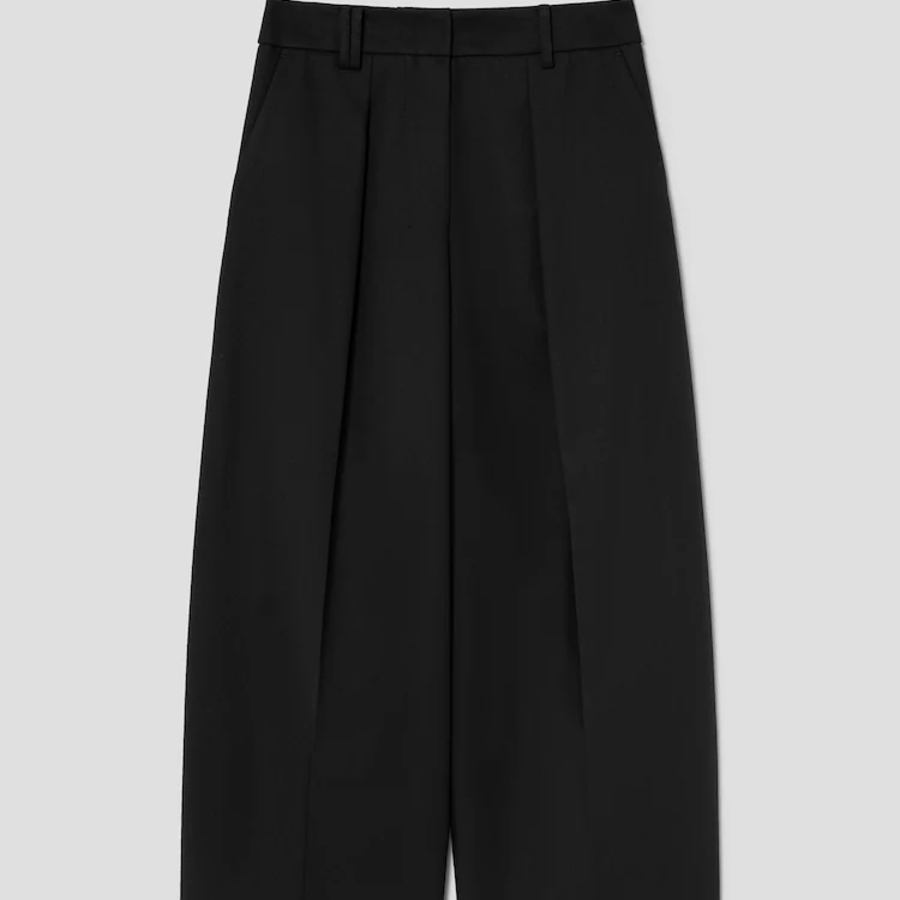 KUHO Cotton Blend Wide Fit Pants - Black