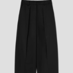 KUHO Cotton Blend Wide Fit Pants - Black