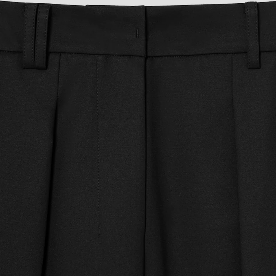 KUHO Cotton Blend Wide Fit Pants - Black