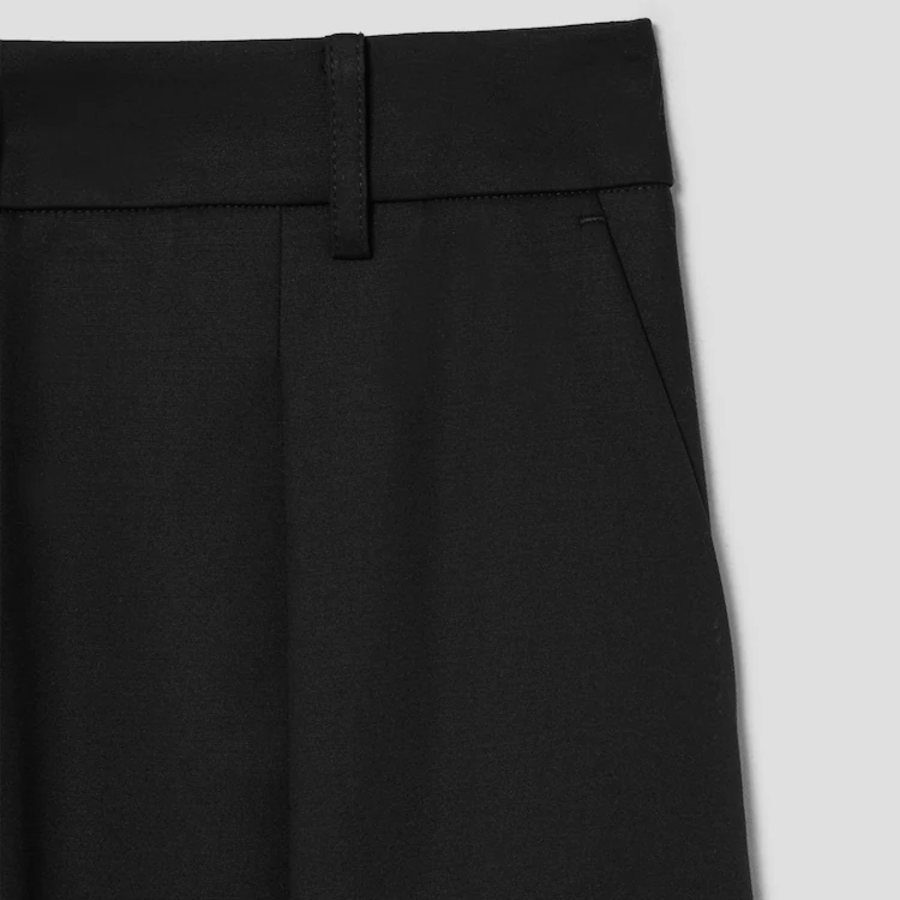 KUHO Cotton Blend Wide Fit Pants - Black