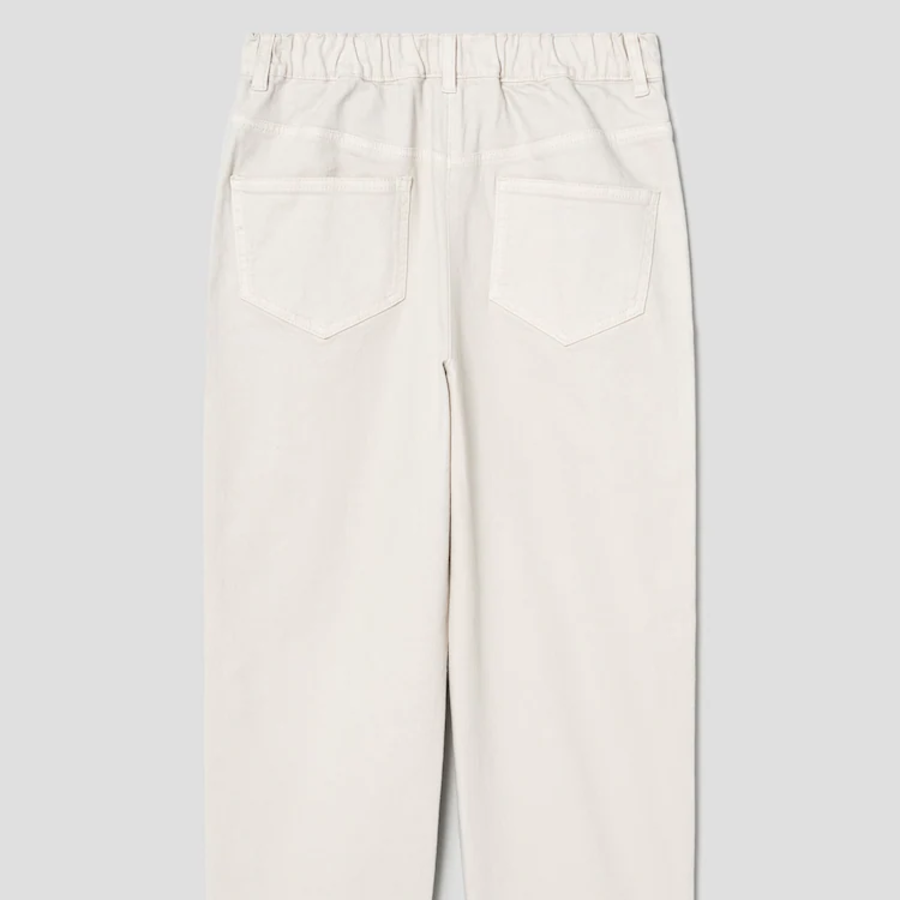 KUHO Tapered-Fit Denim Pants - Ivory