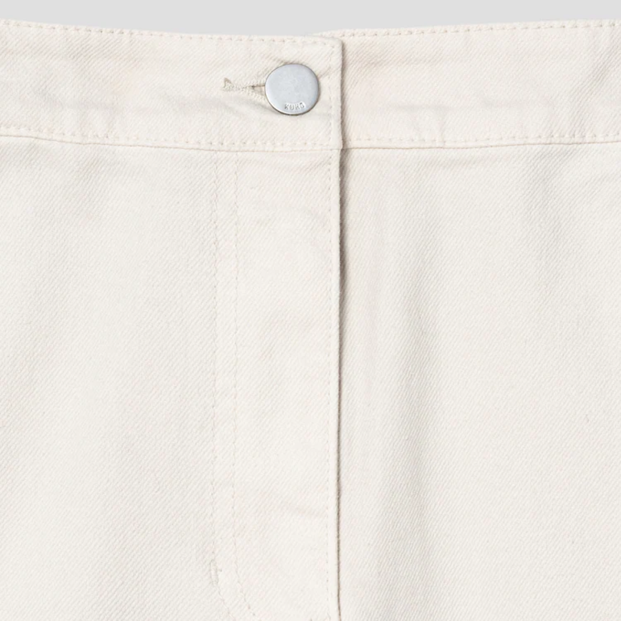 KUHO Tapered-Fit Denim Pants - Ivory