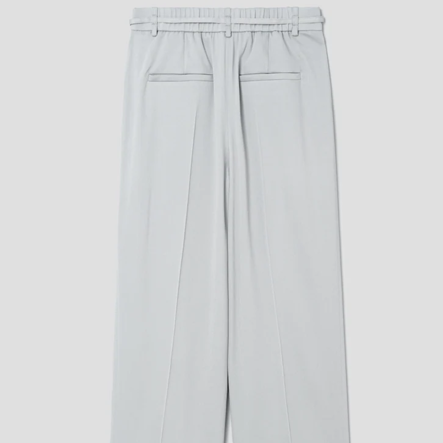 KUHO String Wide Fit Pants - Light Grey