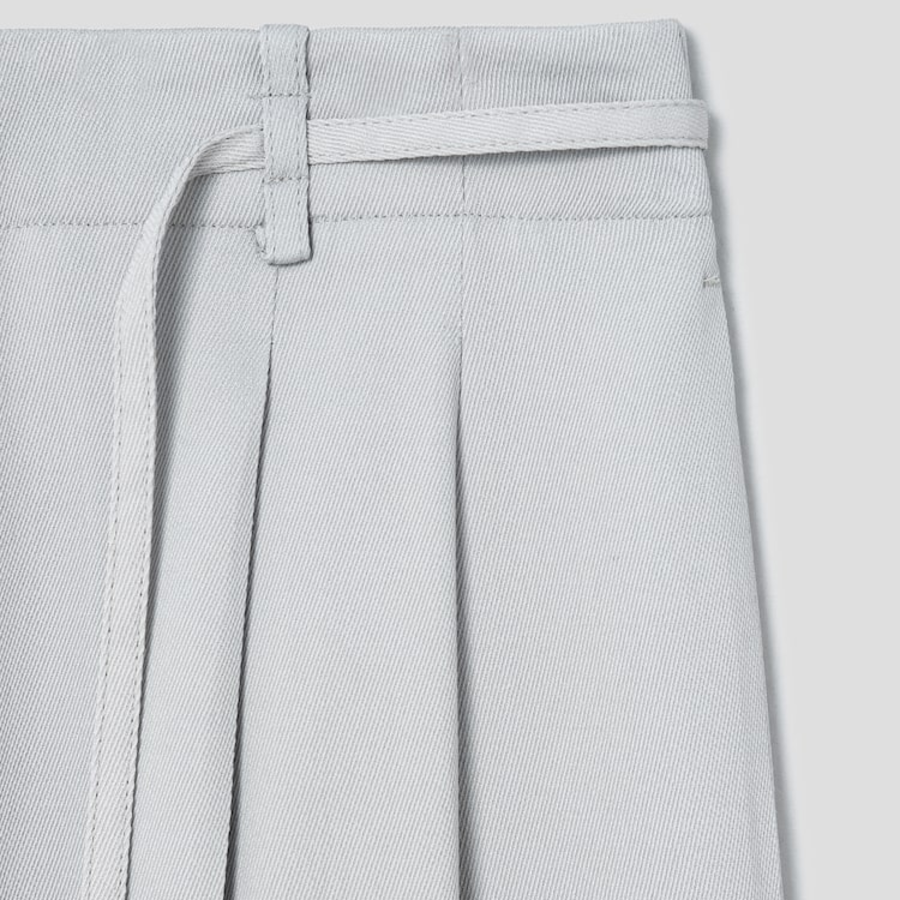 KUHO String Wide Fit Pants - Light Grey