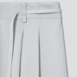 KUHO String Wide Fit Pants - Light Grey