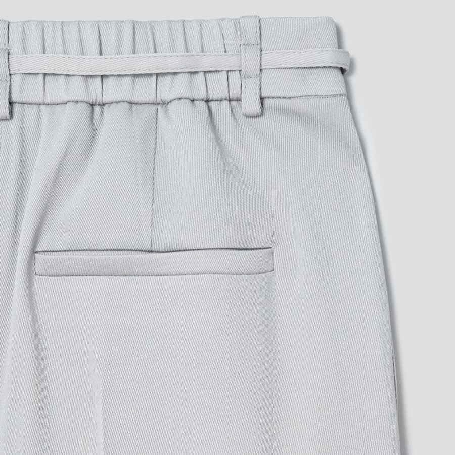 KUHO String Wide Fit Pants - Light Grey