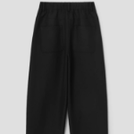KUHO Wool Blend Carpenter Wide Pants - Black