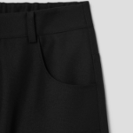 KUHO Wool Blend Carpenter Wide Pants - Black