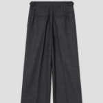 KUHO Wool Blended Check Wide Pants - Ash