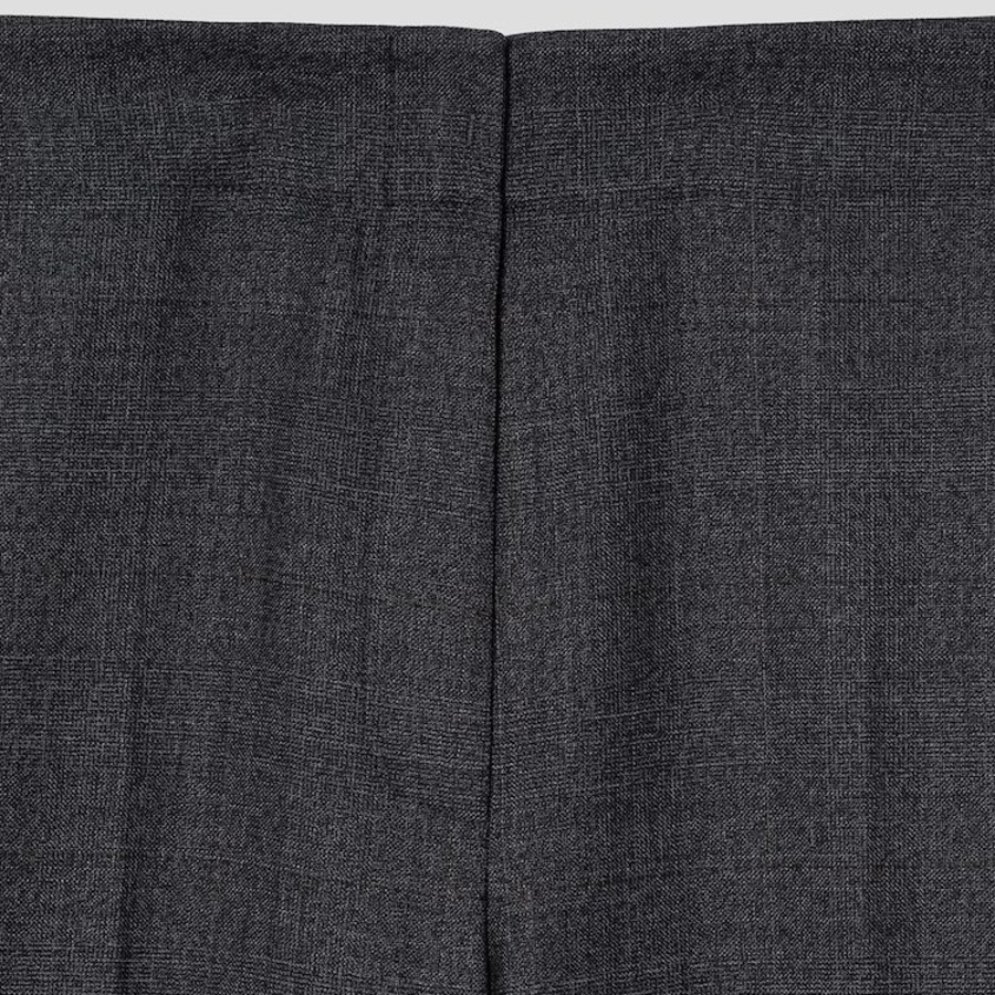 KUHO Wool Blended Check Wide Pants - Ash