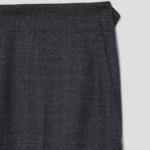 KUHO Wool Blended Check Wide Pants - Ash