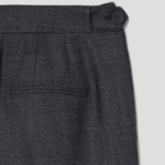 KUHO Wool Blended Check Wide Pants - Ash