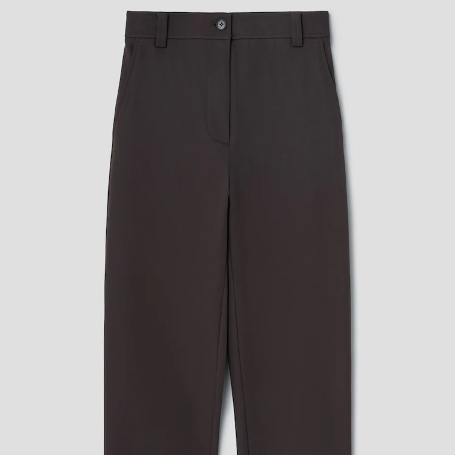 KUHO Stretch Waist Banding Baggy Pants - Brown