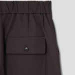 KUHO Stretch Waist Banding Baggy Pants - Brown