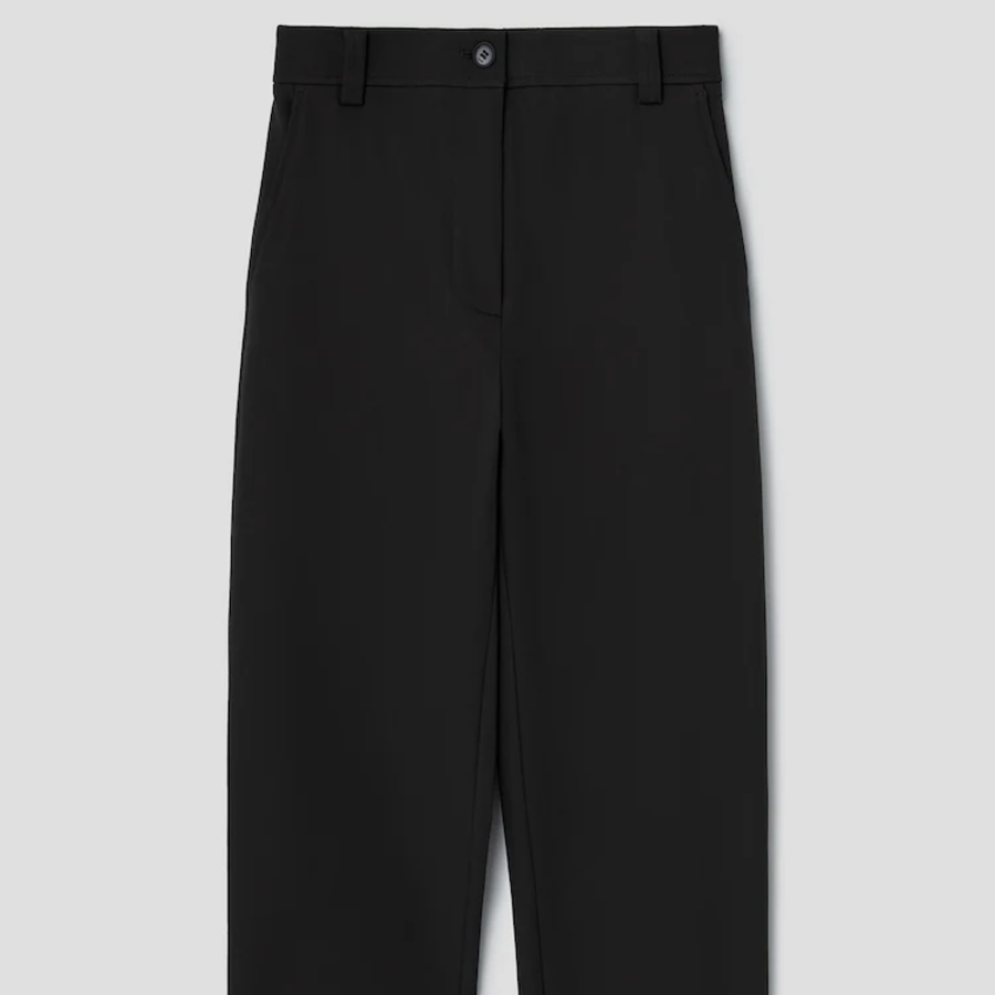 KUHO Stretch Waist Banding Baggy Pants - Black