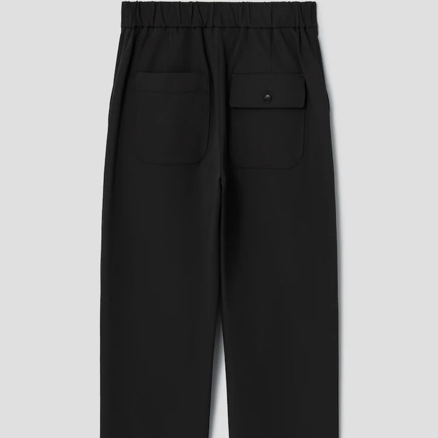 KUHO Stretch Waist Banding Baggy Pants - Black