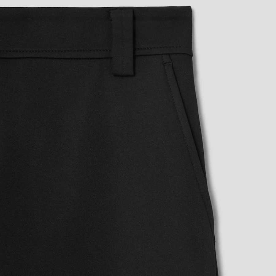 KUHO Stretch Waist Banding Baggy Pants - Black