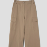 KUHO Cotton Blend Straight Cargo Pants - Beige