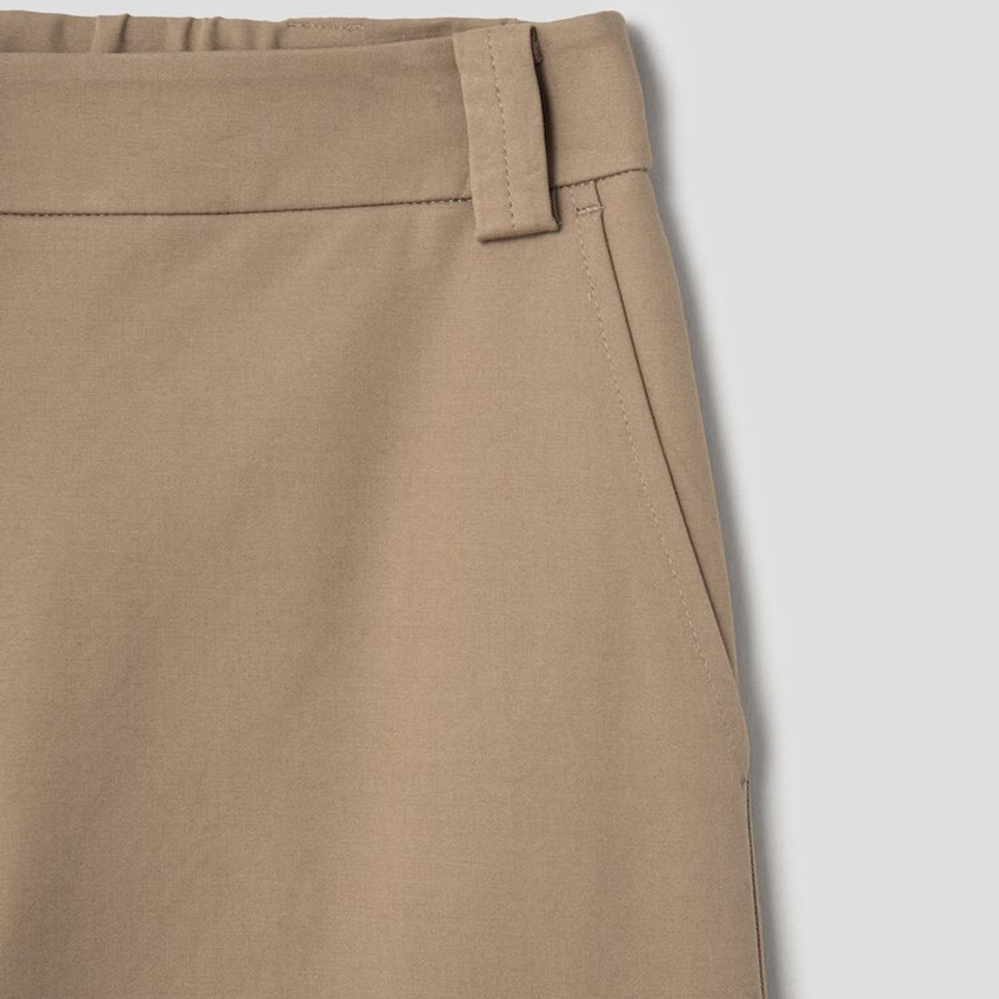 KUHO Cotton Blend Straight Cargo Pants - Beige