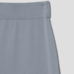 KUHO Cotton Blend Crop Wide Knit Pants - Grey