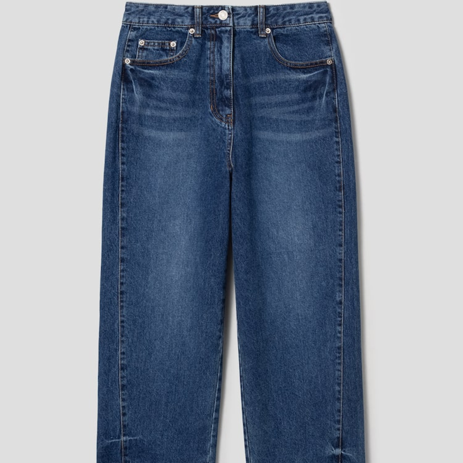 KUHO Washing Denim Drop Crotch Pants - Blue