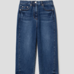 KUHO Washing Denim Drop Crotch Pants - Blue